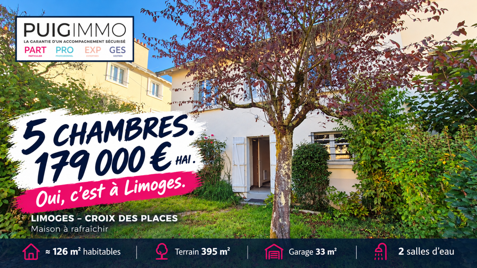 Maison 6 pièces 126 m² · à Limoges · 126 m² · 179 000 €