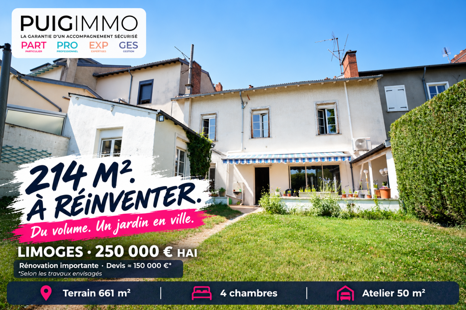 Maison 6 pièces 214 m² · à Limoges · 214,5 m² · 250 000 €