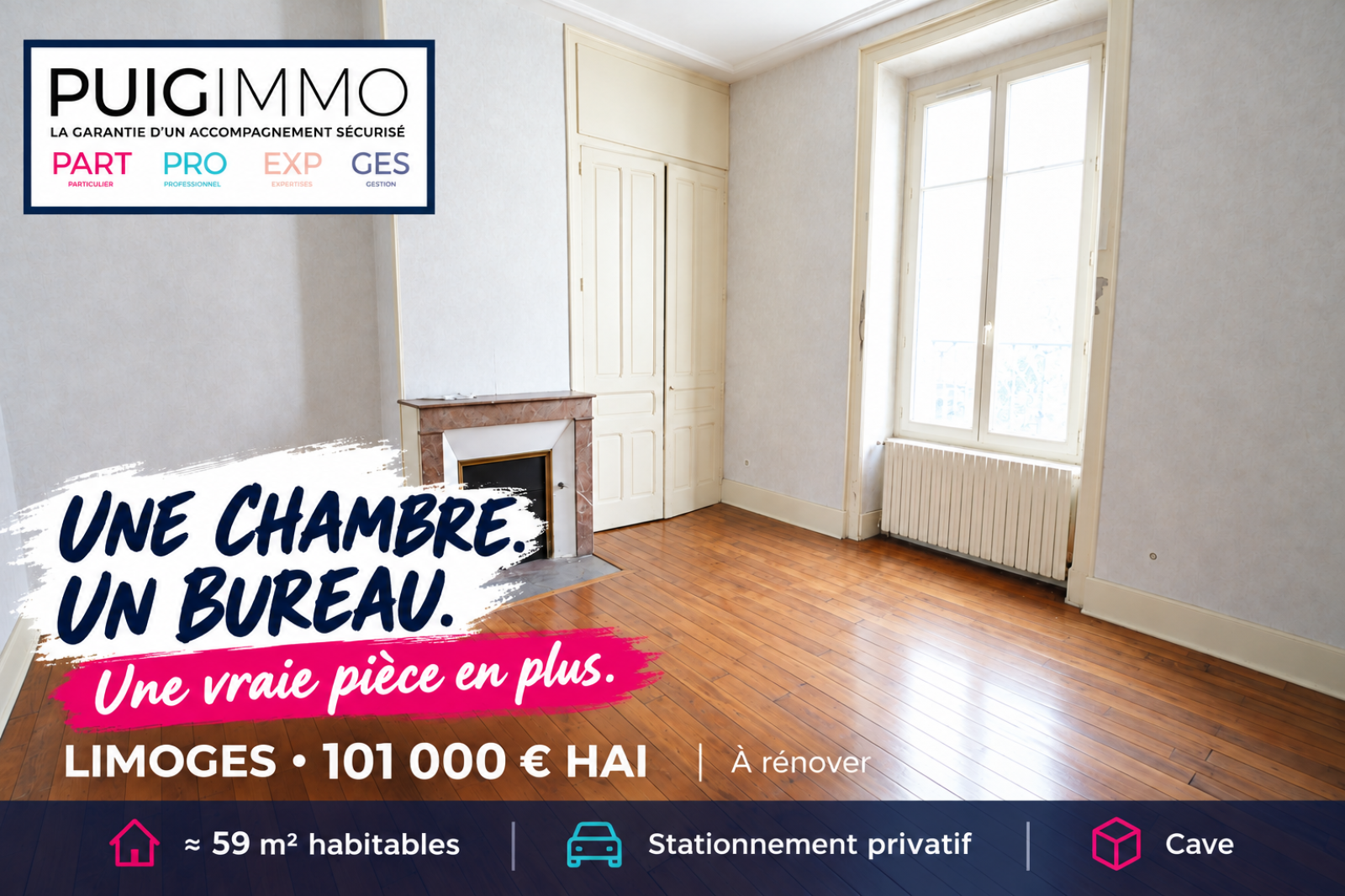 Appartement 2 pièces 59 m² · à Limoges · 59 m² · 101 000 €
